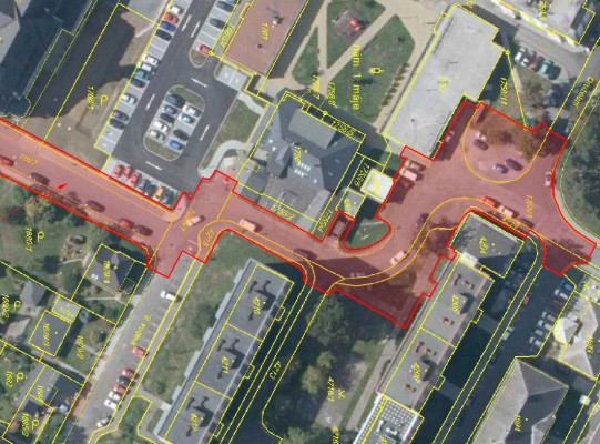 Úprava ulic Družební, Náměstí 1. máje a Školní, Bruntál